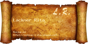 Lackner Rita névjegykártya